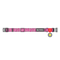WAUDOG Obroża dla psa Nylon M 28-40/2 cm Buźka na Różowo