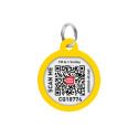 WAUDOG Zawieszka z identyfikatotem QR GPS metalowa Buźka nRóżowo 25mm