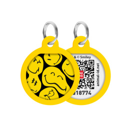 WAUDOG Zawieszka z identyfikatotem QR GPS metalowa Buźka na czarno 25mm