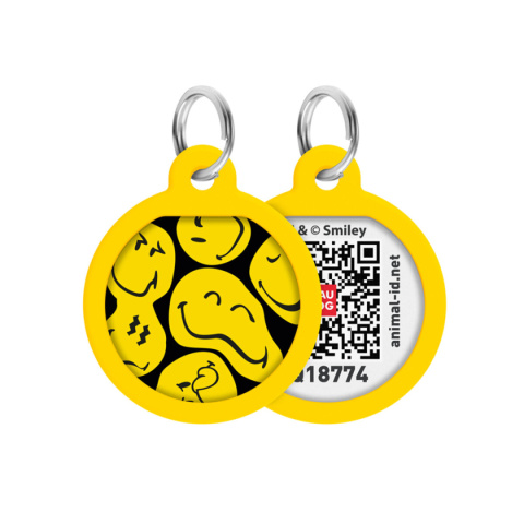WAUDOG Zawieszka z identyfikatotem QR GPS metalowa Buźka na czarno 25mm WAUDOG Zawieszka z identyfikatotem QR GPS metalowa Buźka na czarno 25mm