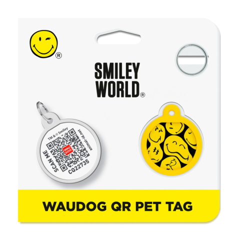 WAUDOG Zawieszka z identyfikatotem QR GPS metalowa Buźka na czarno 25mm WAUDOG Zawieszka z identyfikatotem QR GPS metalowa Buźka na czarno 25mm