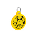 WAUDOG Zawieszka z identyfikatotem QR GPS metalowa Buźka na czarno 25mm