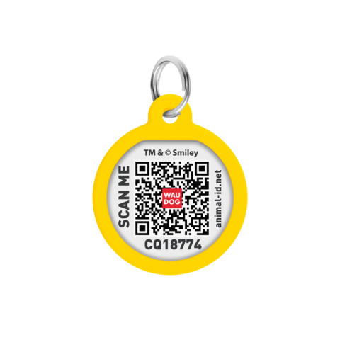 WAUDOG Zawieszka z identyfikatotem QR GPS metalowa Buźka na czarno 25mm WAUDOG Zawieszka z identyfikatotem QR GPS metalowa Buźka na czarno 25mm