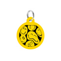 WAUDOG Zawieszka z identyfikatotem QR GPS metalowa Buźka na czarno 25mm