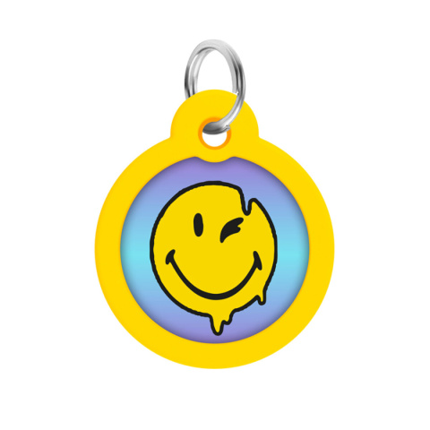 WAUDOG Zawieszka z identyfikatotem QR GPS metalowa Buźka na niebiesko 25mm WAUDOG Zawieszka z identyfikatotem QR GPS metalowa Buźka na niebiesko 25mm