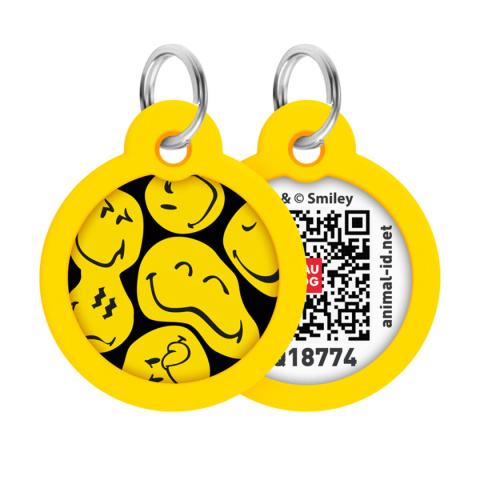 WAUDOG Zawieszka z identyfikatotem QR GPS metalowa Buźka na czarno 30mm WAUDOG Zawieszka z identyfikatotem QR GPS metalowa Buźka na czarno 30mm