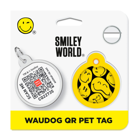 WAUDOG Zawieszka z identyfikatotem QR GPS metalowa Buźka na czarno 30mm WAUDOG Zawieszka z identyfikatotem QR GPS metalowa Buźka na czarno 30mm