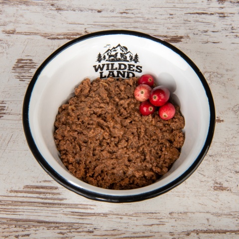 WILDES LAND CAT BIO Ente Pute - bio kaczka z indykiem i żurawiną (85g) WILDES LAND CAT BIO Ente Pute - bio kaczka z indykiem i żurawiną (85g)