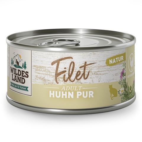 WILDES LAND CAT Huhn Pur Filet – filety z kurczaka 80g WILDES LAND CAT Huhn Pur Filet – filety z kurczaka 80g