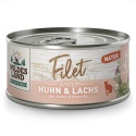 WILDES LAND CAT Huhn Lachs Filet – filety z kurczaka i łososia 80g