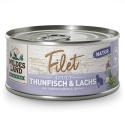 WILDES LAND CAT Thunfisch Lachs Filet – filety z tuńczyka i łososia 80g