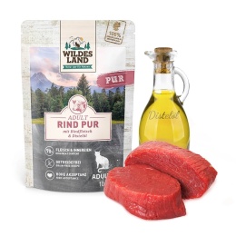 WILDES LAND CAT Pur Rind - wołowina z olejem z krokosza 100g