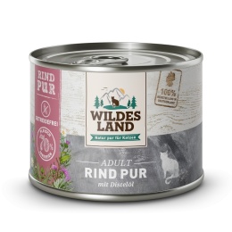 WILDES LAND CAT Pur Rind - wołowina z olejem z krokosza 200g