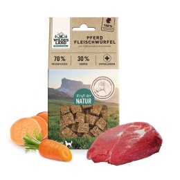 WILDES LAND DOG Fleischwürfel Pferd - kostki z mięsa koniny - przysmaki dla psów 100g