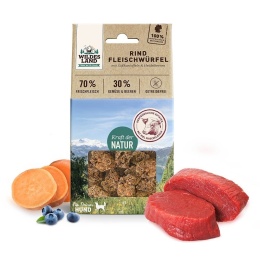 WILDES LAND DOG Fleischwürfel Rind - kostki z mięsa wołowego - przysmaki dla psów 100g