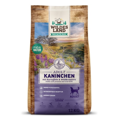WILDES LAND DOG Kaninchen - królik z ziemniakami i ziołami 12kg WILDES LAND DOG Kaninchen - królik z ziemniakami i ziołami 12kg