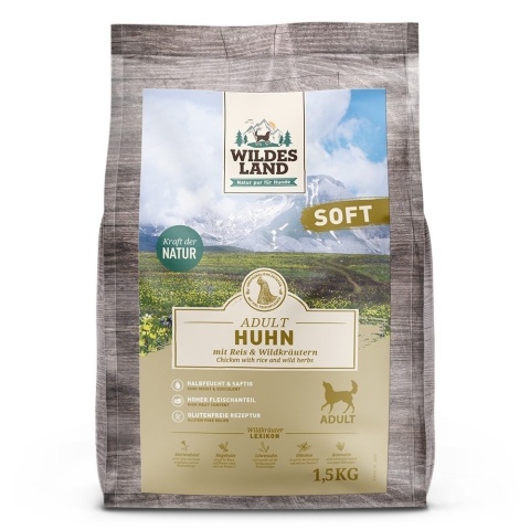 WILDES LAND DOG Soft Huhn - kurczak półwilgotna karma dla psa 1,5kg WILDES LAND DOG Soft Huhn - kurczak półwilgotna karma dla psa 1,5kg