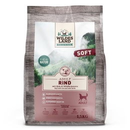 WILDES LAND DOG Soft Rind - wołowina - półwilgotna karma dla psa 1,5kg