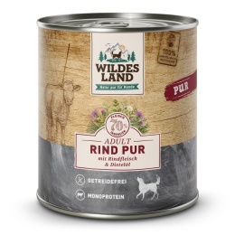 WILDES LAND DOG Rind Pur - wołowina karma monobiałkowa dla psa 800g