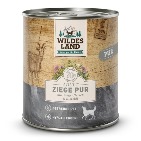 WILDES LAND DOG Ziege Pur - kozina karma monobiałkowa dla psa 800g