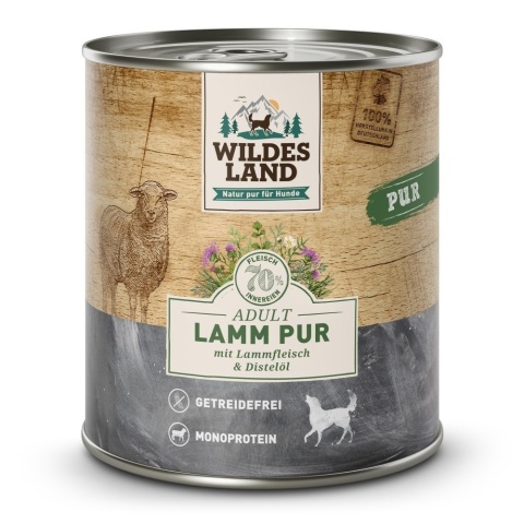 WILDES LAND DOG Lamm Pur - jagnięcina karma monobiałkowa dla psa 800g