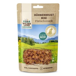WILDES LAND Hühnerbrust MINI - filet z piersi kurczaka MINI kosteczki - przysmaki mięsne dla psa i kota 70g