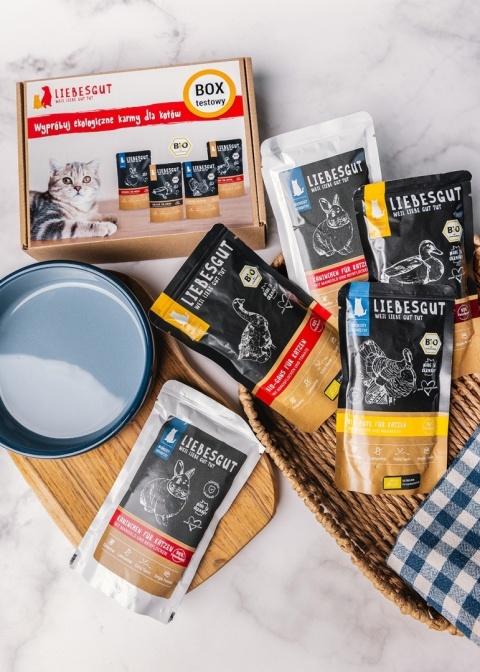 LIEBESGUT CAT box testowy dla kotów Prezent dla kota