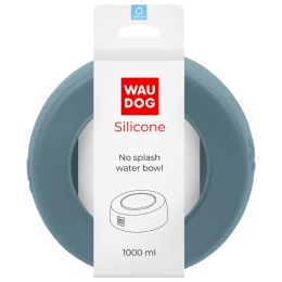 Collar Waudog Miska niewysypka dla psa Silicone 1l - szara