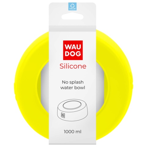 Collar Waudog Miska niewysypka dla psa Silicone 1l - żółta