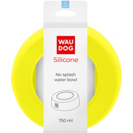 Collar Waudog Miska niewysypka dla psa Silicone 750 ml - żółta