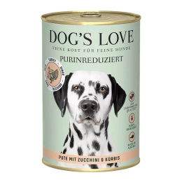 DOG'S LOVE Purinreduziert Pute - obniżony poziom puryn indyk z cukinią 400g