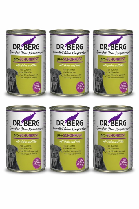 Dr. BERG Pro-SCHONKOST jelita, żołądek, trzustka - karma dla psa 6 x 400g