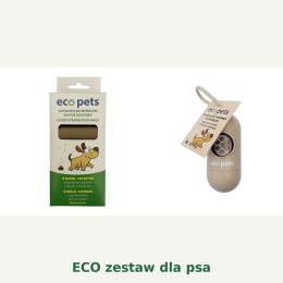 Eco Pets ZESTAW Ekologiczne worki na odchody 120 szt + Pojemnik