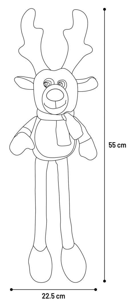 Flamingo Zabawka świąteczna dla psa długi Renifer brązowy 55 cm Flamingo Zabawka świąteczna dla psa długi Renifer brązowy 55 cm