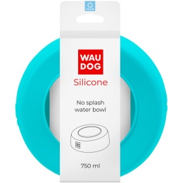 Collar Waudog Miska niewysypka dla psa Silicone 750 ml -niebieska