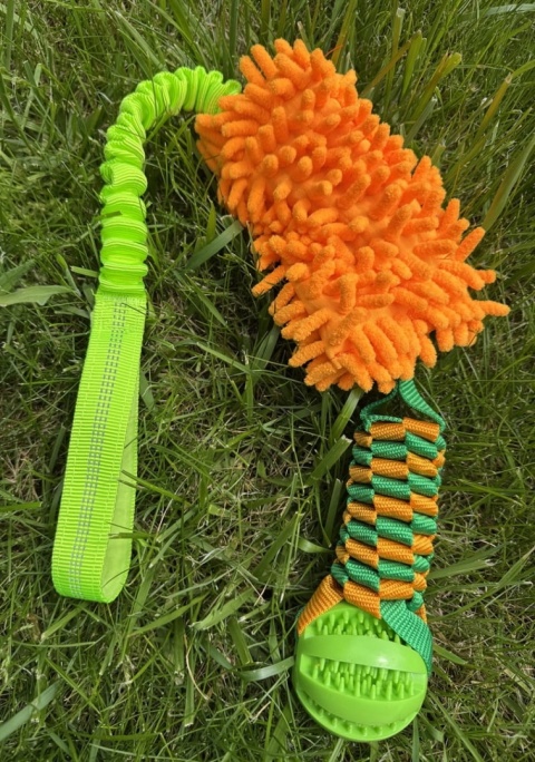 PetGang APORT mop bungee z piłką zieloną zabawka dla psa