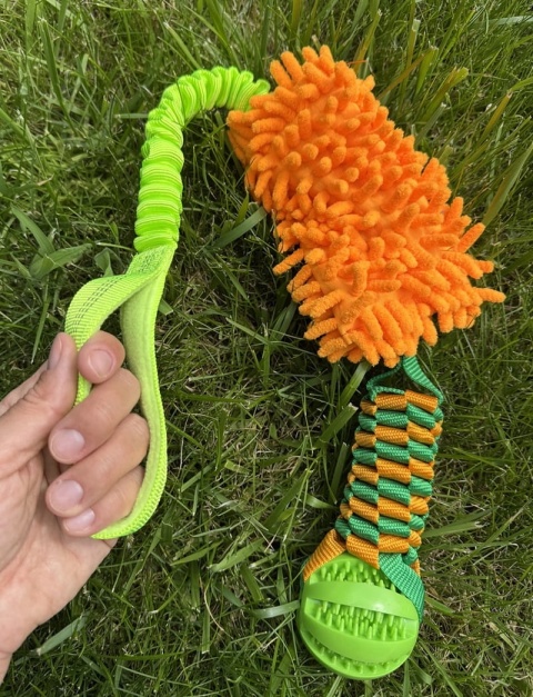 PetGang APORT mop bungee z piłką zieloną zabawka dla psa