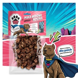 SUPERDOGS PŁUCA WOŁOWE KOSTKA przysmak dla psa 100g