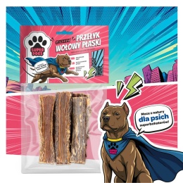 SUPERDOGS PRZEŁYK WOŁOWY PŁASKI przysmak dla psa 100g