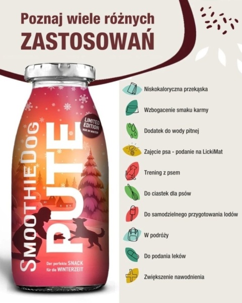SmoothieDog Winter Pute - smoothie dla psa indyk z warzywami 250ml
