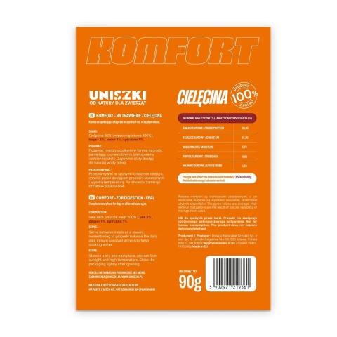 Uniszki Functional Komfort na trawienie – Cielęcina 90g
