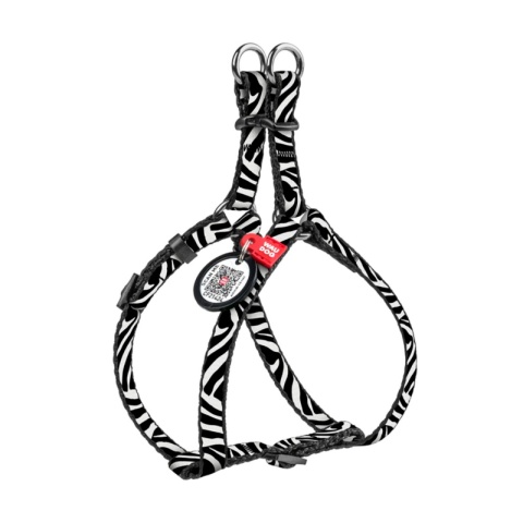 WAUDOG Nylon szelki dla kota i małego psa z paszportem QR ZEBRA rozm. XS