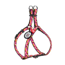 WAUDOG Nylon szelki dla kota i małego psa z paszportem QR Banany na różu rozm. XS