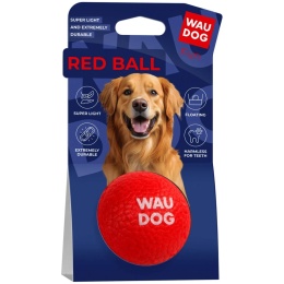 WAUDOG RED BALL Czerwona Piłka Ultralekka dla psa 7 cm