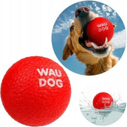 WAUDOG RED BALL Czerwona Piłka Ultralekka dla psa 7 cm