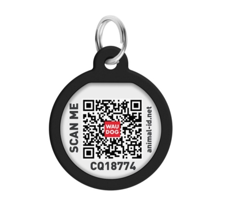 WAUDOG Zawieszka z identyfikatotem QR GPS metalowa LAMPART 25mm WAUDOG Zawieszka z identyfikatotem QR GPS metalowa LAMPART 25mm