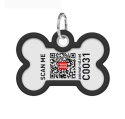 WAUDOG Zawieszka z identyfikatotem QR GPS metalowa LAMPART śred. 40 mm, szer. 28 mm