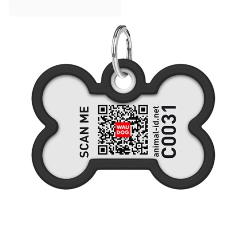 WAUDOG Zawieszka z identyfikatotem QR GPS metalowa LAMPART śred. 40 mm, szer. 28 mm WAUDOG Zawieszka z identyfikatotem QR GPS metalowa LAMPART śred. 40 mm, szer. 28 mm