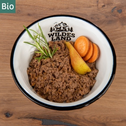 WILDES LAND DOG BIO Ente – bio kaczka z batatami, gruszką i jagodami 125g