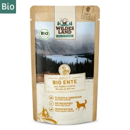 WILDES LAND DOG BIO Ente – bio kaczka z batatami, gruszką i jagodami 125g